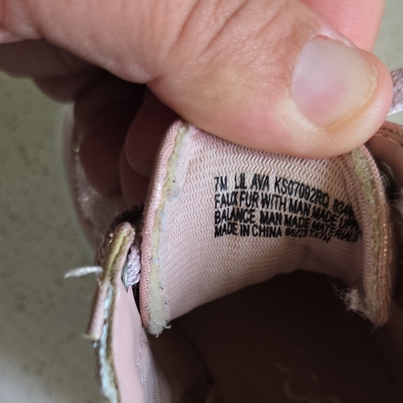 Sugar Pink Glitter High-Top Sneakers for Kids - Picture 2 of 5